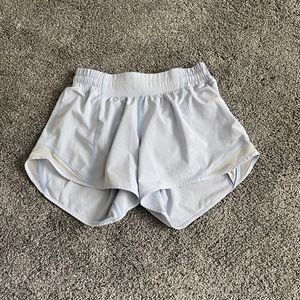 blue linen lululemon hotty hot shorts